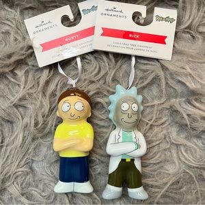 Hallmark Rick and Morty plastic ornaments NWT